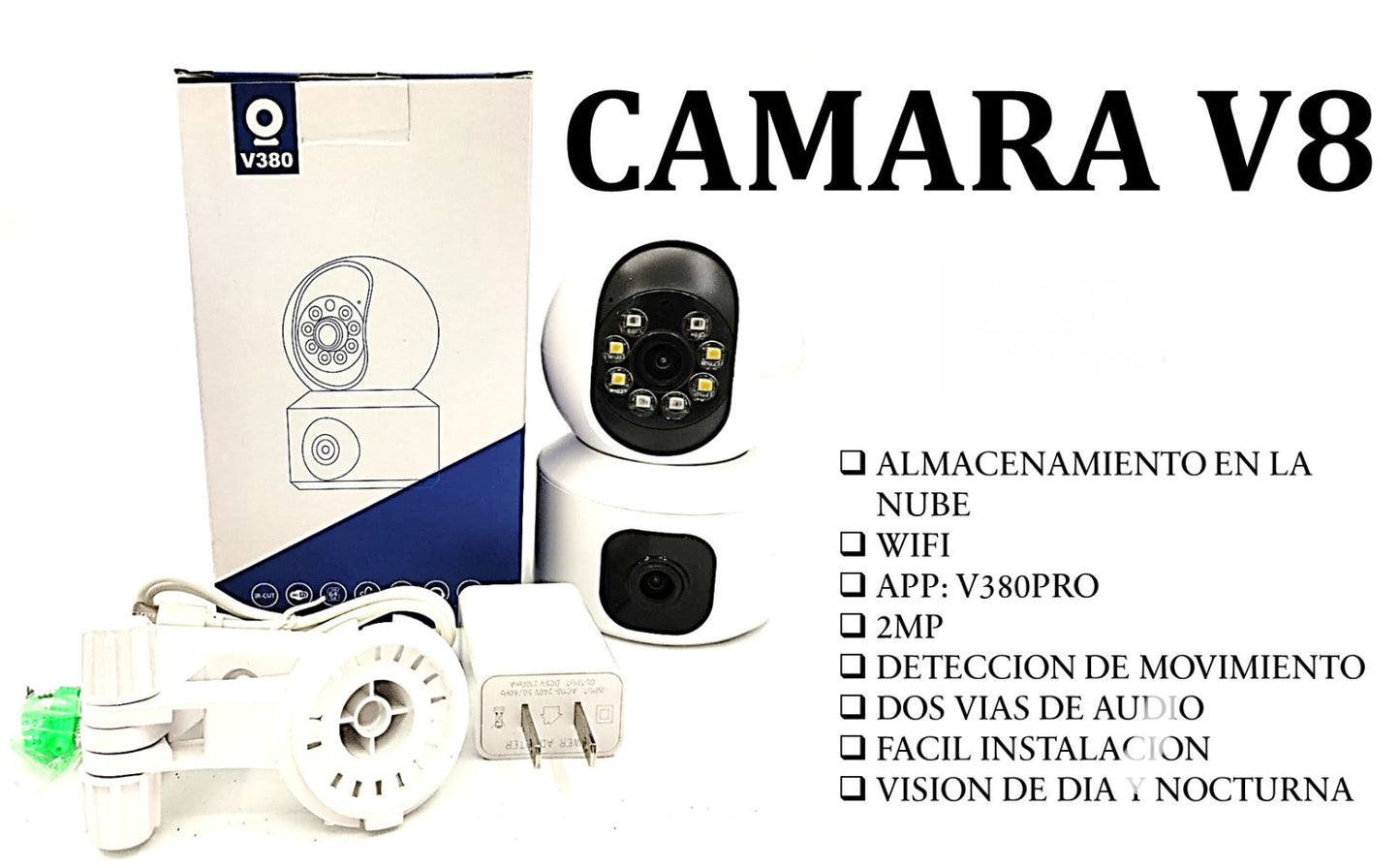 Cámara Wifi V380 doble cámara.